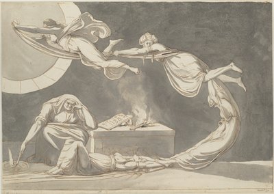 Beschwörungsszene mit einer Hexe am Altar, 1779 von Füssli