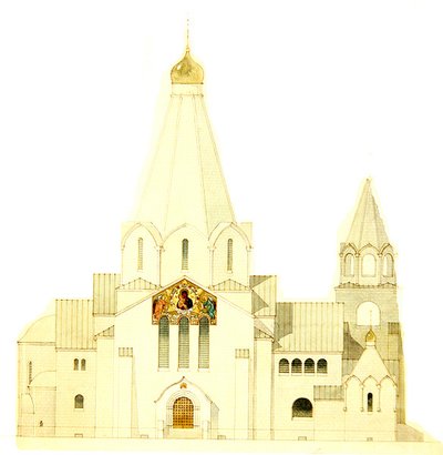 Entwurf für die Kirche von Balakovo von Fyodor Shekhtel