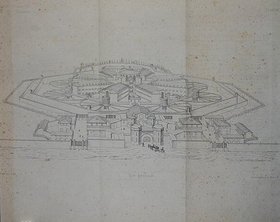 Entwurf für ein Zellengefängnis für 585 Gefangene von G.A. Blouet