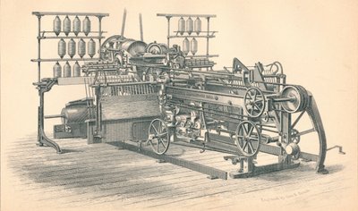 Selbstwirkender Mule. Sharp & Roberts Prinzip, von P. MacGregor, Manchester von GB Smith