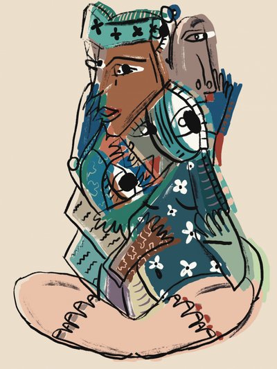 Abstrakte Lesefigur von GIovanna Gil Alves