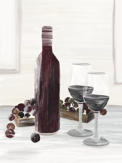 Klassisches Wein-Stillleben von GIovanna Gil Alves