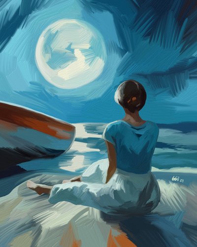 Frau im Mondlicht von GIovanna Gil Alves