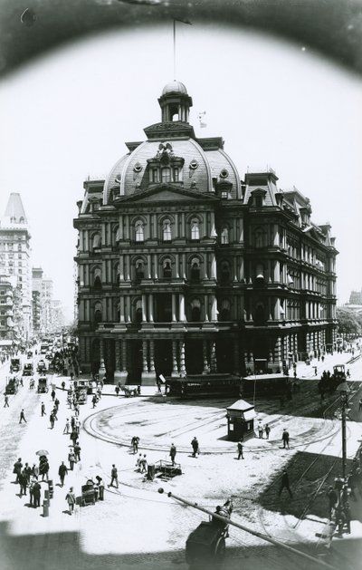Altes Postamt, Broadway und Park Row, New York City, ca. 1900 von G.P. Hall und Sohn