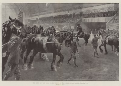 Der König auf der Shire Horse Show in der Agricultural Hall, 27. Februar von G.S. Amato