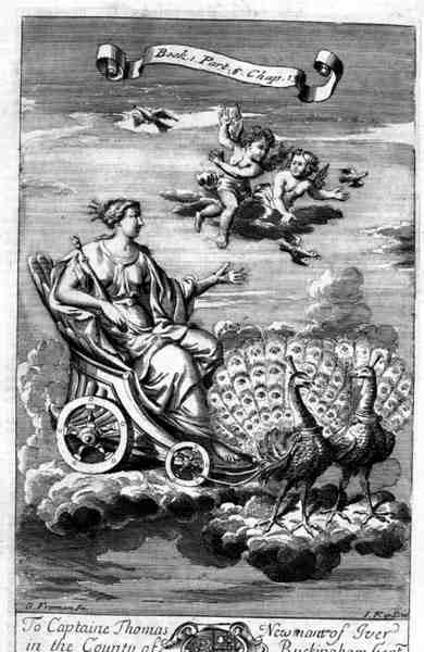 Venus in einem von Pfauen gezogenen Wagen, Illustration aus Buch 1 Teil 6 Kapitel 13 von 