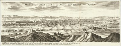 1720 Illustration - Aussicht der Stadt Kaschan in Persien, fünf Tagesreisen von Isfahan von Gabriel Bodenehr