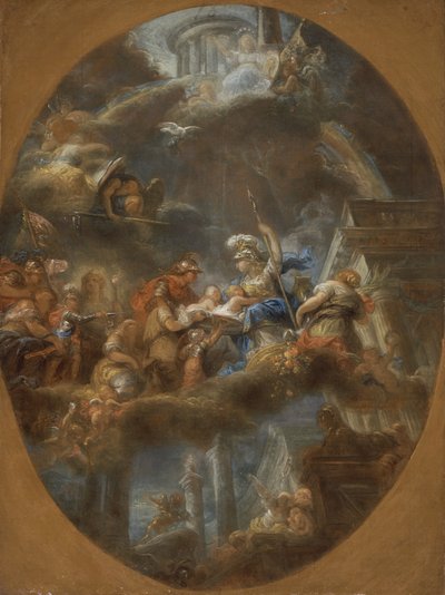 Adel bietet die kaiserlichen russischen Kinder Minerva an, ca. 1795 von Gabriel Francois Doyen