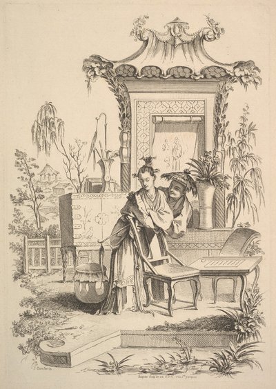 Chinesischer Mann und Frau von Gabriel Huquier