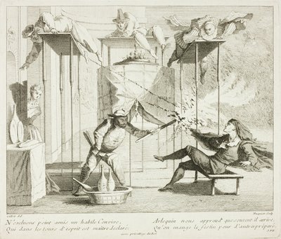 Tafel aus Livre de Scènes Comiques von Gabriel Huquier