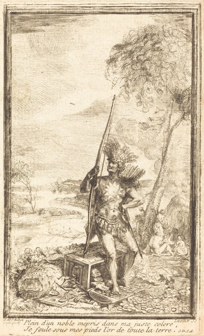 Frontispiz: Allegorische Komposition von Gabriel Jacques de Saint Aubin