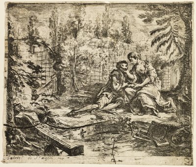 Galantes Gespräch von Gabriel Jacques de Saint Aubin