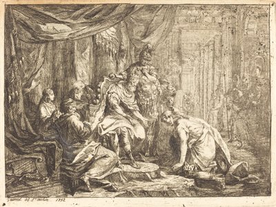 Versöhnung von Absalom und David von Gabriel Jacques de Saint Aubin