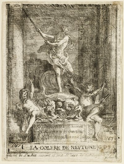 Der Zorn des Neptun Brunnen von Gabriel Jacques de Saint Aubin