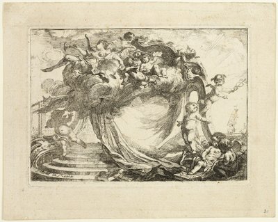 Vignette für eine Adresse von Gabriel Jacques de Saint Aubin