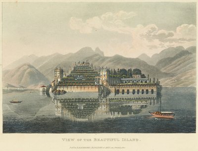Ansicht der Schönen Insel (Isola Bella, Lago Maggiore), vor 1820 von Gabriel L. and Lory Mathias G.  Lory