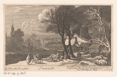 Titelbild mit Landschaft im Monat Januar von Gabriel Perelle