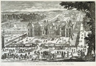 Ansicht des Schlosses von Vaux-Le-Vicomte von der Eingangsseite von Gabriel Perelle