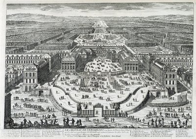 Ansicht des Ehrenhofs des Schlosses von Versailles - von Perelle, Ende des 17. Jahrhunderts von Gabriel Perelle