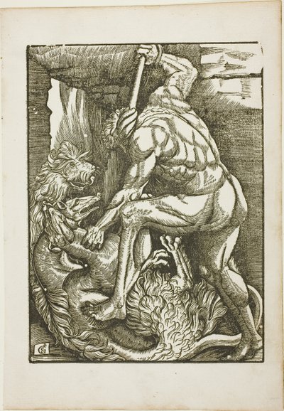 Die Arbeiten des Herkules: Cerberus aus der Unterwelt holen von Gabriel Salmon