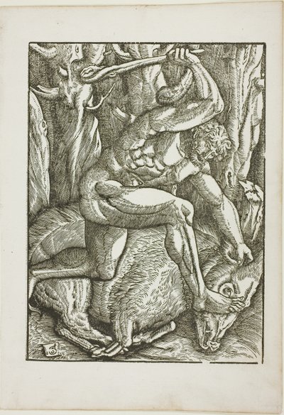 Die Arbeiten des Herkules: Herkules bezwingt den erymanthischen Eber von Gabriel Salmon