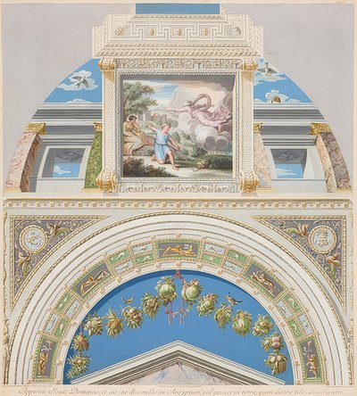 Lünette und Gewölbefeld mit Gott erscheint Isaak von Gaetano Savorelli