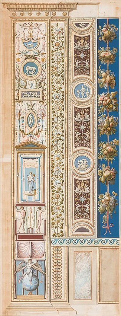 Pilaster Loggia IV (Verzierung, in welcher der Genius des Ruhms sitzt) von Gaetano Savorelli