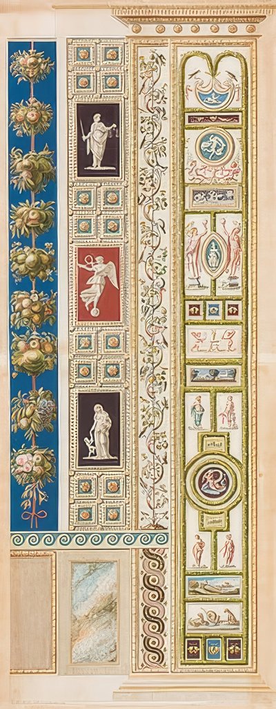 Pilaster Loggia XIII (Verzierung mit Landschaften und Jagdstücken) von Gaetano Savorelli