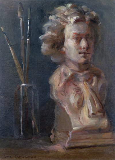 Büste von Beethoven (1770-1827) mit Malpinseln von Gail Schulman