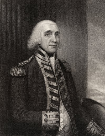Admiral Richard Howe, graviert von W.T. Fry, aus 