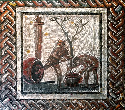 Krug-Töpferszene. (Mosaik, Ende 2. Anfang 3. Jahrhundert) von Gallo Roman