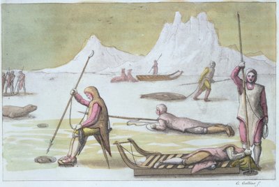 Warten auf dem Eis (Detail) von Gallo Gallina