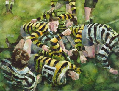 Farnham Rugby Club erzielt einen Versuch von Gareth Lloyd Ball