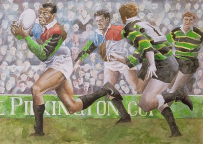 Rugbyspiel: Harlequins gegen Northampton, 1992 von Gareth Lloyd Ball
