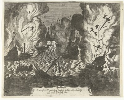 Seeschlacht bei Lowestoft, 1665 von Gaspar Bouttats (attributed to)