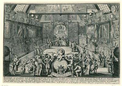 Die Lotterie von Henricus van Soest in Antwerpen, 1695 von Gaspar Bouttats