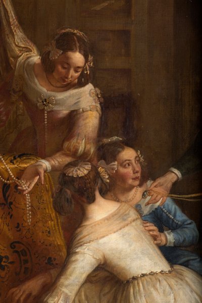 Pfarrkirche (Eglise Saint-Brice). Gemälde "Die Erzherzogin Isabel von Spanien übergibt ihren Schmuck der Basilika Saint-Martin von Halle". Gaspar de Crayer. von Gaspar De Crayer