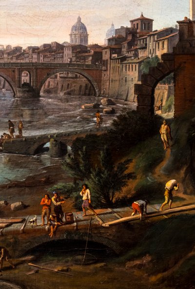 Rom, Tiberinsel, ca. 1691/1700 von Gaspar van (1653-1736) Wittel