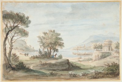 Landschaft mit einem runden Tempel von Gaspar van Wittel