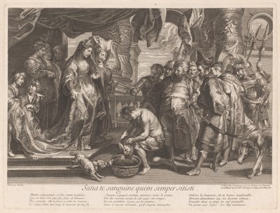 Thomiris taucht den Kopf von Cyrus in eine Schale mit Blut von Gaspard Duchange (attributed to)