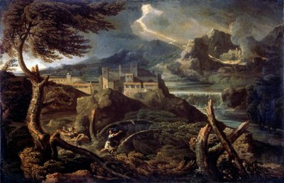Landschaft mit Blitz, 1660er Jahre von Gaspard Dughet