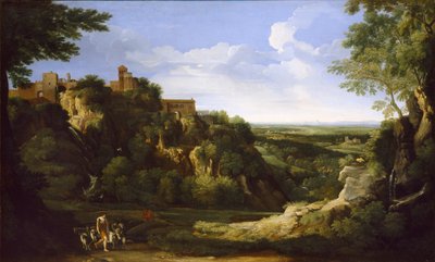 Blick auf Tivoli mit Rom in der Ferne von Gaspard Dughet