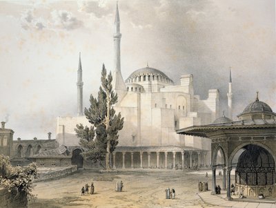 Hof der Hagia Sophia (Tafel 15), graviert von Louis Haghe (1806-85) veröffentlicht 1852 von Gaspard Fossati