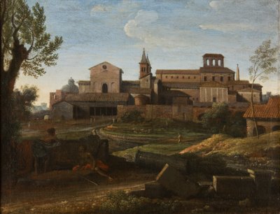 Eine italienische Landschaft mit Blick auf San Giovanni in Laterano, ca. 1672-75 von Gaspard Poussin Dughet