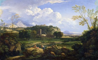 Blick auf die römische Campagna von Gaspard Poussin Dughet
