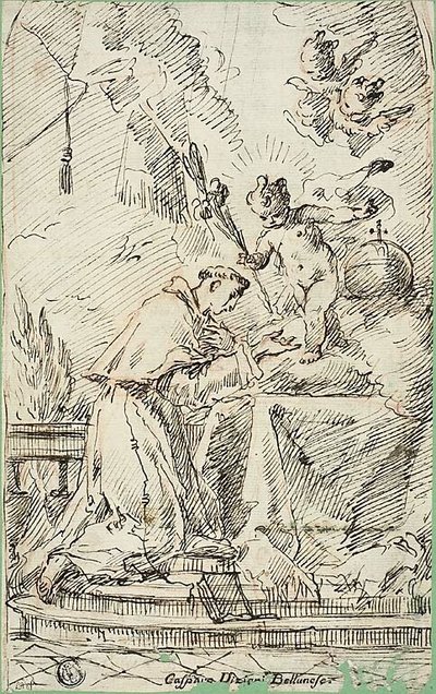 Der heilige Antonius von Padua und das Jesuskind von Gaspare Diziani