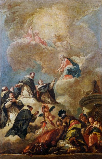 Dominikanische Heilige in Herrlichkeit von Gasparo Diziani