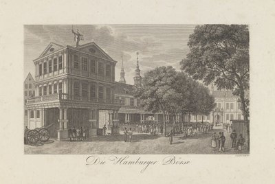 Die alte Börse in Hamburg, 1822 von Geissler