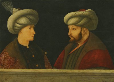 Porträt von Sultan Mehmed II. mit einem jungen Würdenträger von Gentile Bellini
