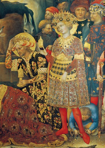 Anbetung der Könige (Detail) von Gentile da Fabriano